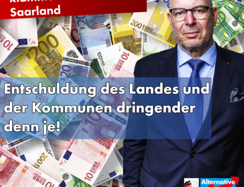 AfD im Saarland fordert Entschuldung des Landes durch den Bund