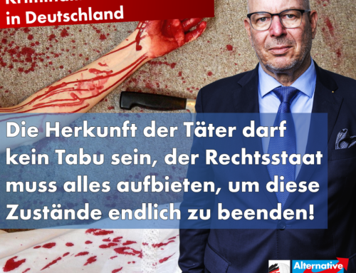 Dr. Christian Wirth: Messer-Morde und Clan-Kriminalität leider Alltag in Deutschland.
